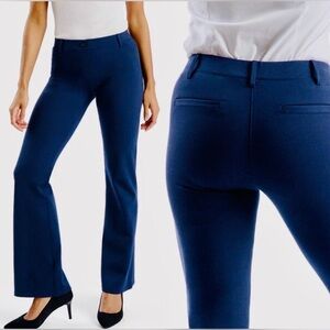 Betabrand Boot Cut Dress Pant Yoga Work Pant Navy Blue Sz MP
